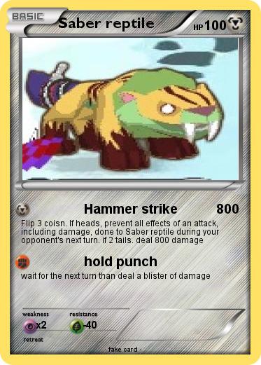 Pokemon Saber reptile