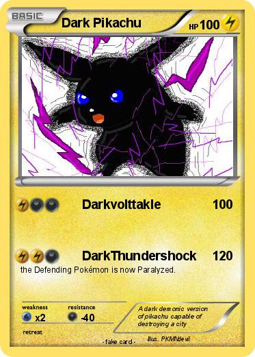 Pokemon Dark Pikachu