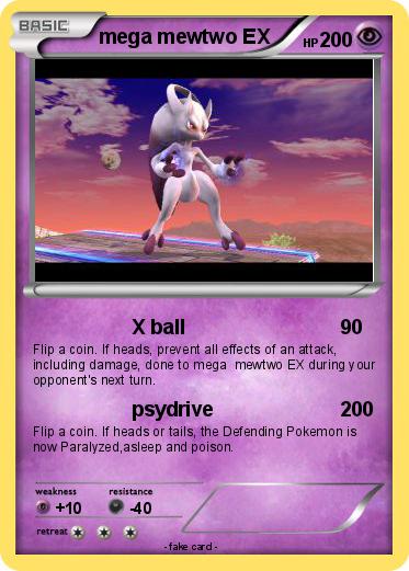 Pokemon mega mewtwo EX
