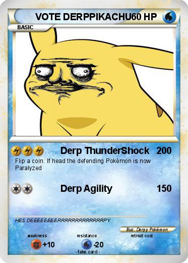 Pokemon VOTE DERPPIKACHU