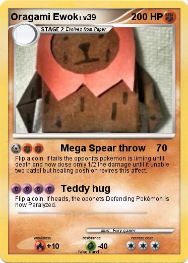 Pokemon Oragami Ewok