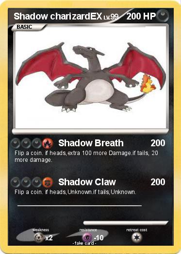 Pokemon Shadow charizardEX