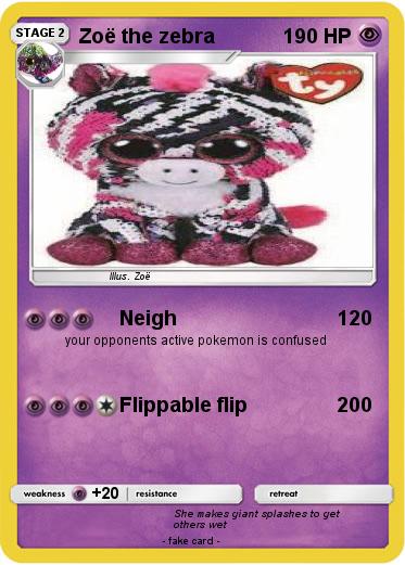 Pokemon Zoë the zebra