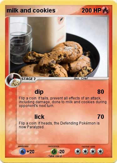 Pokemon milk and cookies