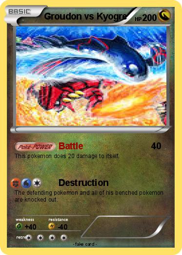 Pokemon Groudon vs Kyogre
