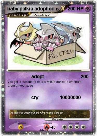 Pokemon baby palkia adoption