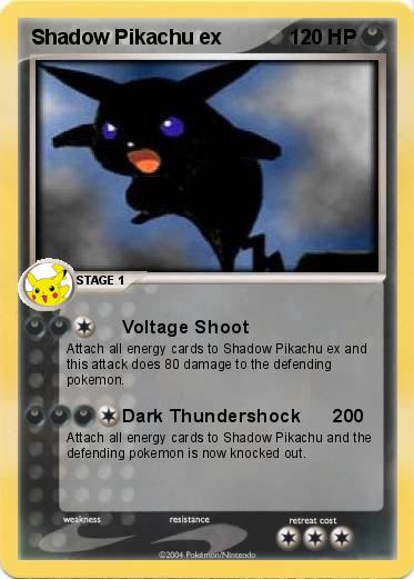 Pokemon Shadow Pikachu ex