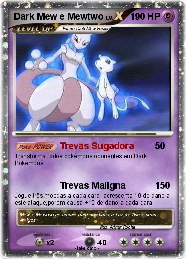 Pokemon Dark Mew e Mewtwo