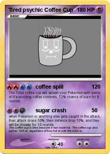 Pokemon Tired psychic Coffee Cup