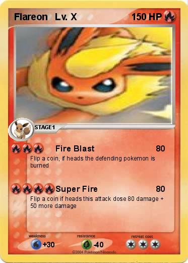 Pokemon Flareon   Lv. X