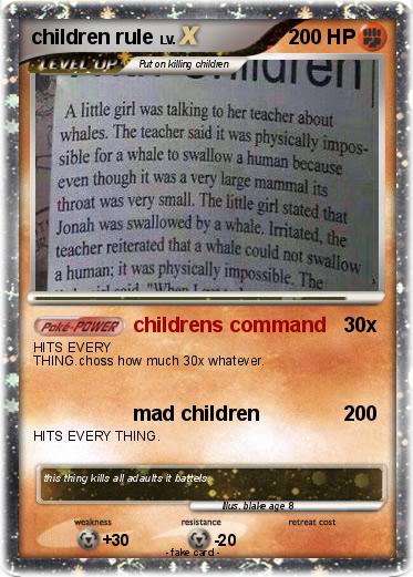 Pokemon children rule