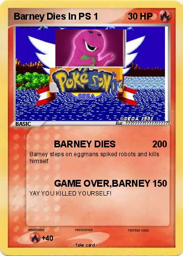 Pokemon Barney Dies In PS 1