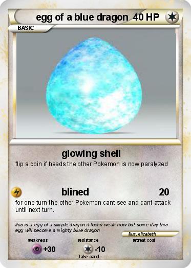 Pokemon egg of a blue dragon