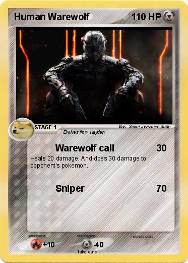 Pokemon Human Warewolf