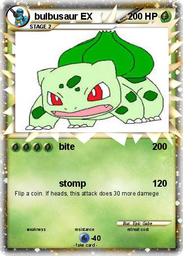 Pokemon bulbusaur EX