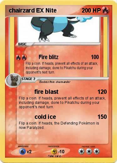 Pokemon chairzard EX Nite
