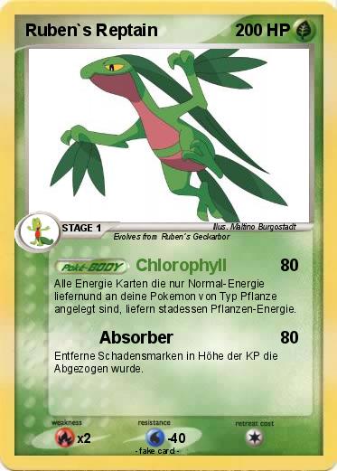 Pokemon Ruben`s Reptain