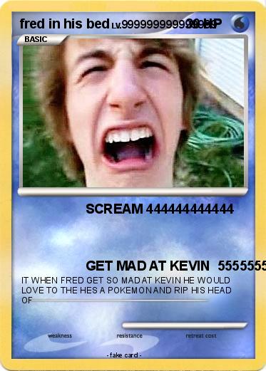 Pokemon fred in his bed