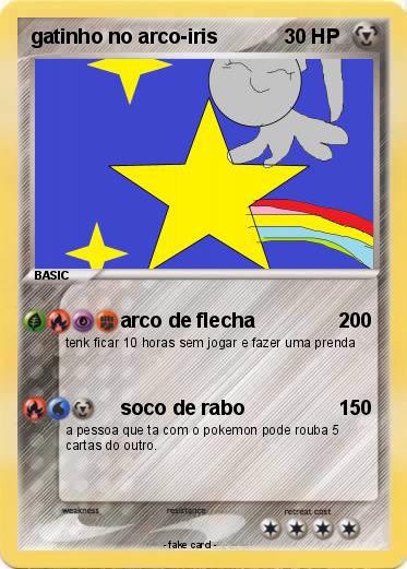 Pokemon gatinho no arco-iris