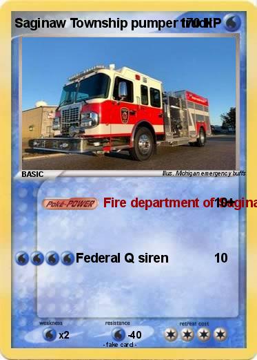 Pokemon Saginaw Township pumper truck