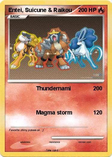Pokemon Entei, Suicune & Raikou