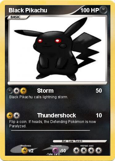Pokemon Black Pikachu