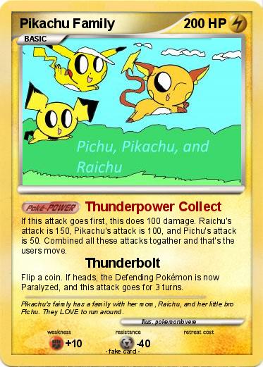 Pokemon Pikachu Family