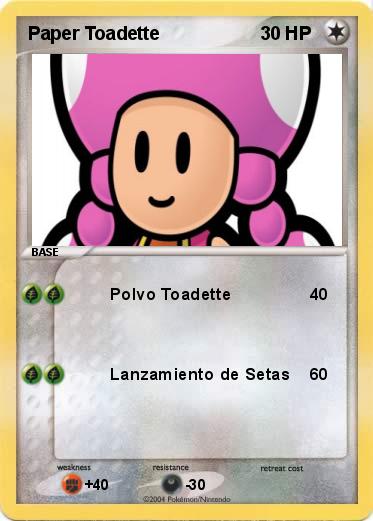 Pokemon Paper Toadette