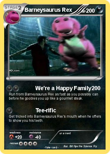 Pokemon Barneysaurus Rex