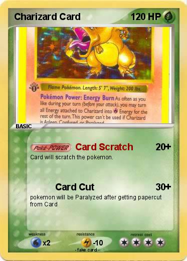 Pokemon Charizard Card