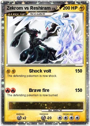 Pokemon Zekrom vs Reshiram