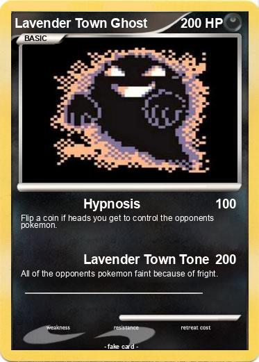 Pokemon Lavender Town Ghost