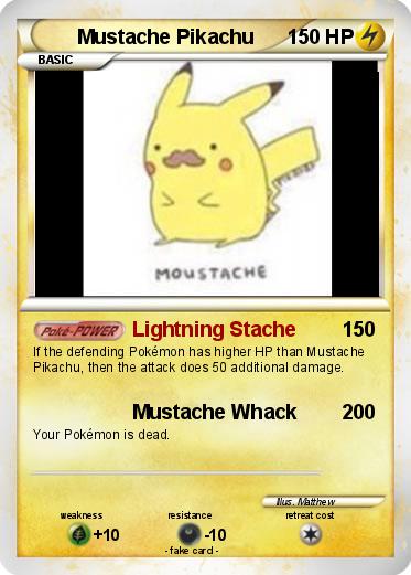 Pokemon Mustache Pikachu