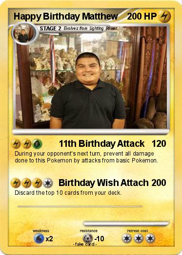 Pokemon Happy Birthday Matthew