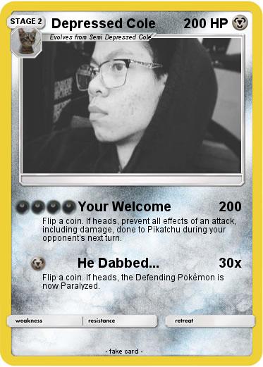 Pokemon Depressed Cole