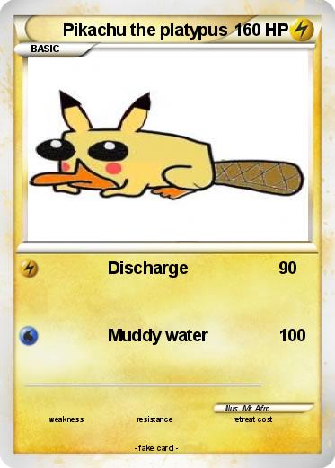 Pokemon Pikachu the platypus