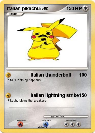 Pokemon Italian pikachu