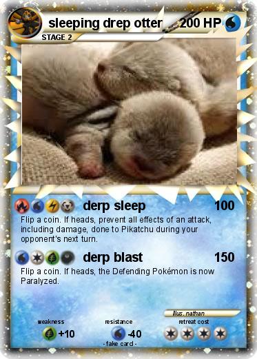 Pokemon sleeping drep otter
