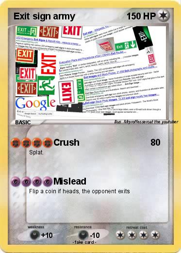 Pokemon Exit sign army