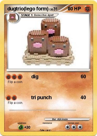 Pokemon dugtrio(lego form)