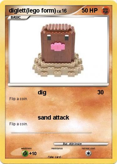 Pokemon diglett(lego form)