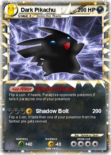 Pokemon Dark Pikachu