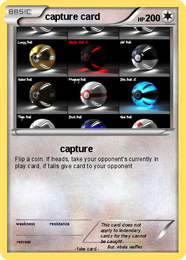 Pokemon capture card