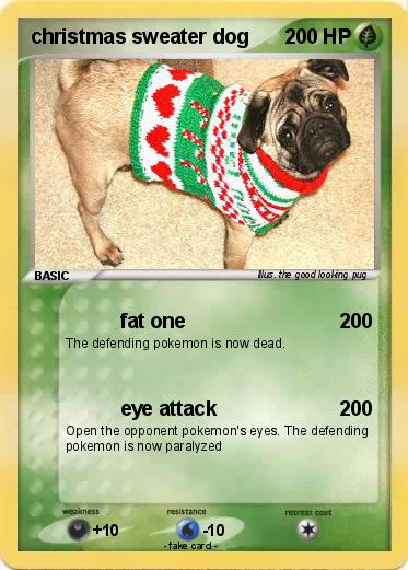 Pokemon christmas sweater dog