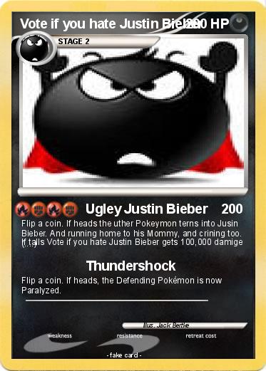 Pokemon Vote if you hate Justin Bieber