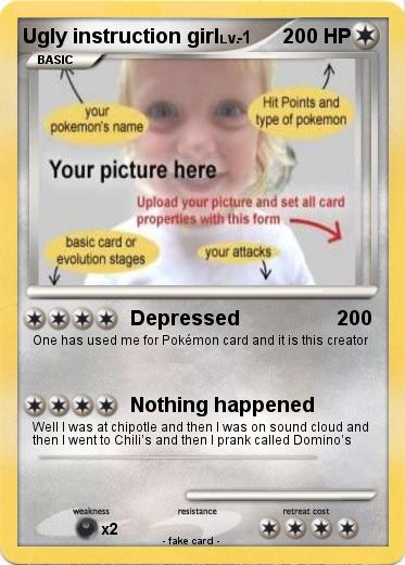 Pokemon Ugly instruction girl