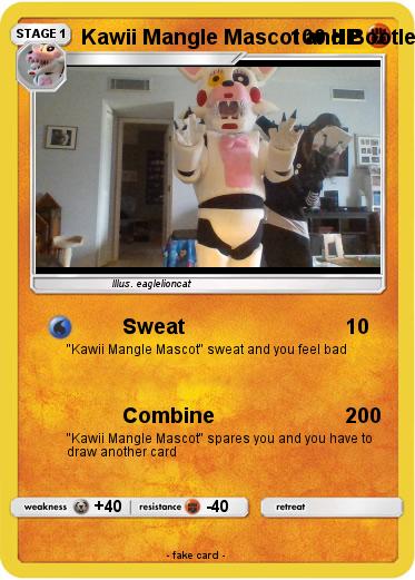 Pokemon Kawii Mangle Mascot and Bootleg Puppet