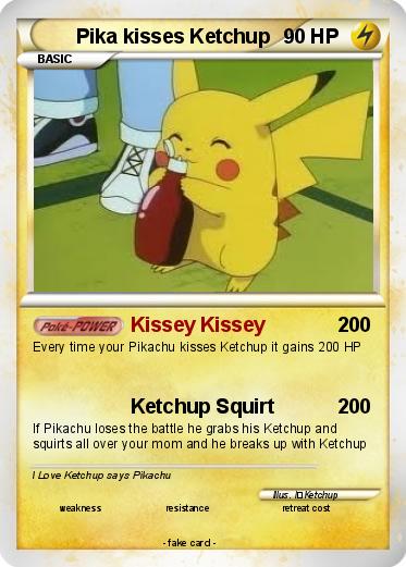 Pokemon Pika kisses Ketchup