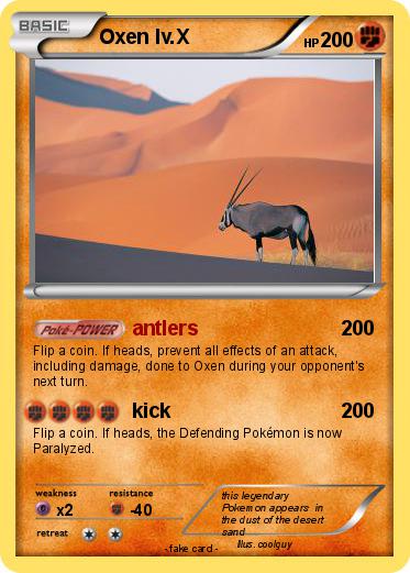 Pokemon Oxen lv.X