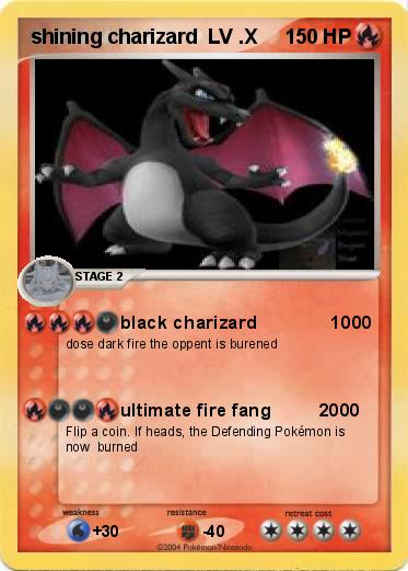 Pokemon shining charizard  LV .X Pokemon shining charizard  LV .X